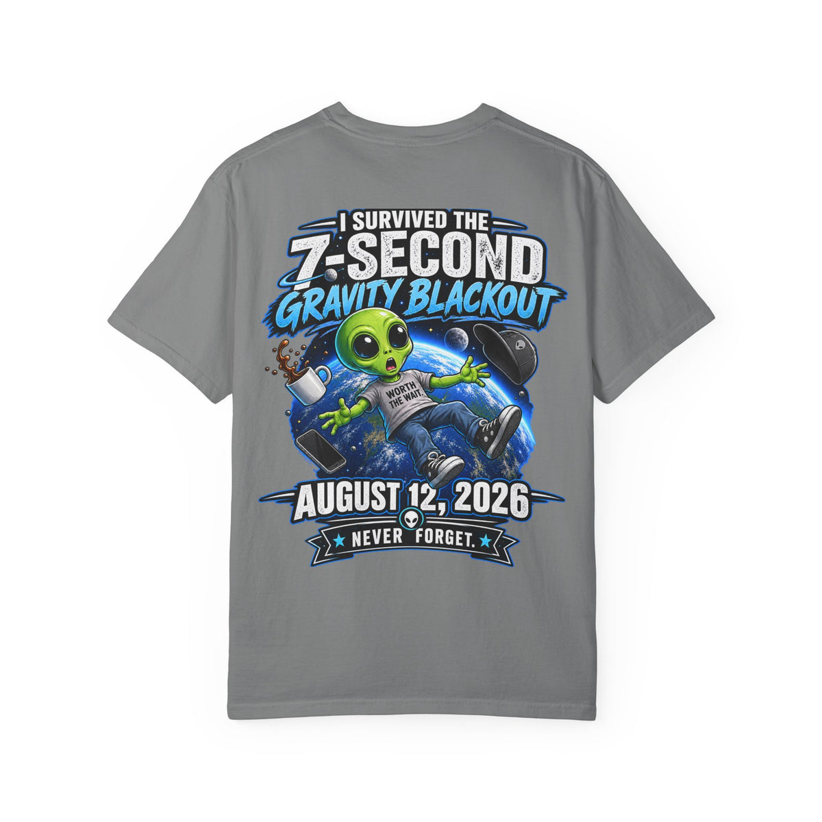7-Second Gravity Blackout — August 12, 2026 Commemorative T-Shirt
