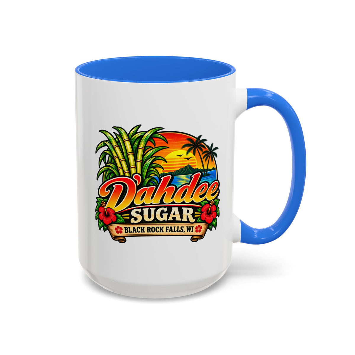 D’ahdee Sugar Company – Tropical Island Coffee Mug | Black Rock Falls, WI | 11oz & 15oz