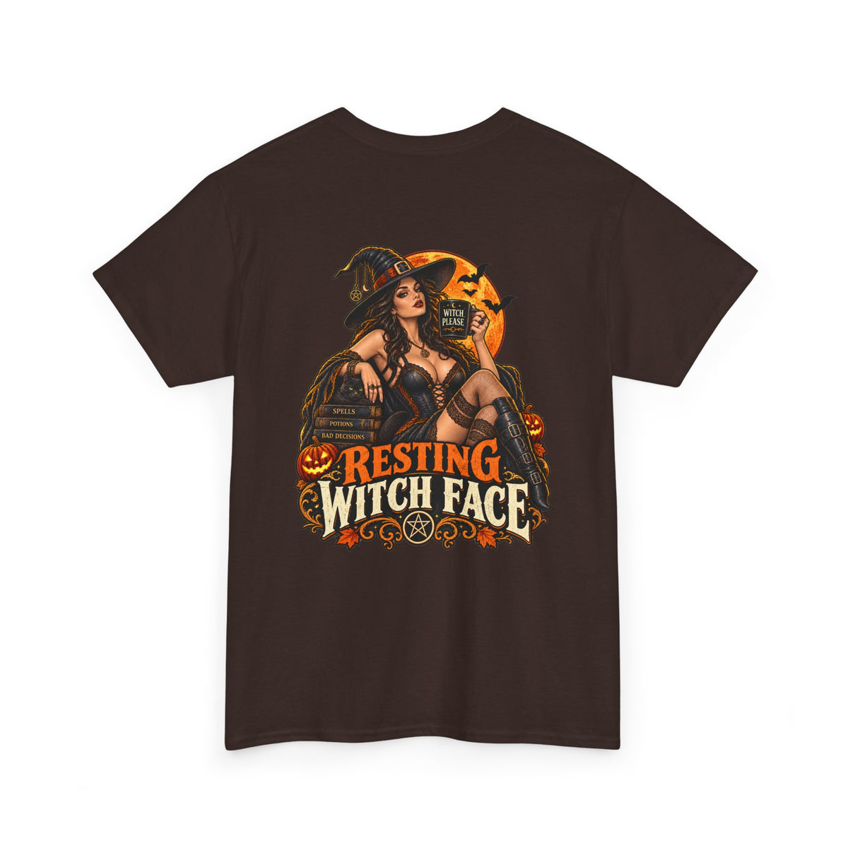 Resting Witch Face – Vintage Halloween Witch T-Shirt
