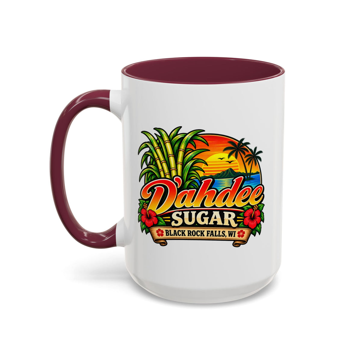 D’ahdee Sugar Company – Tropical Island Coffee Mug | Black Rock Falls, WI | 11oz & 15oz