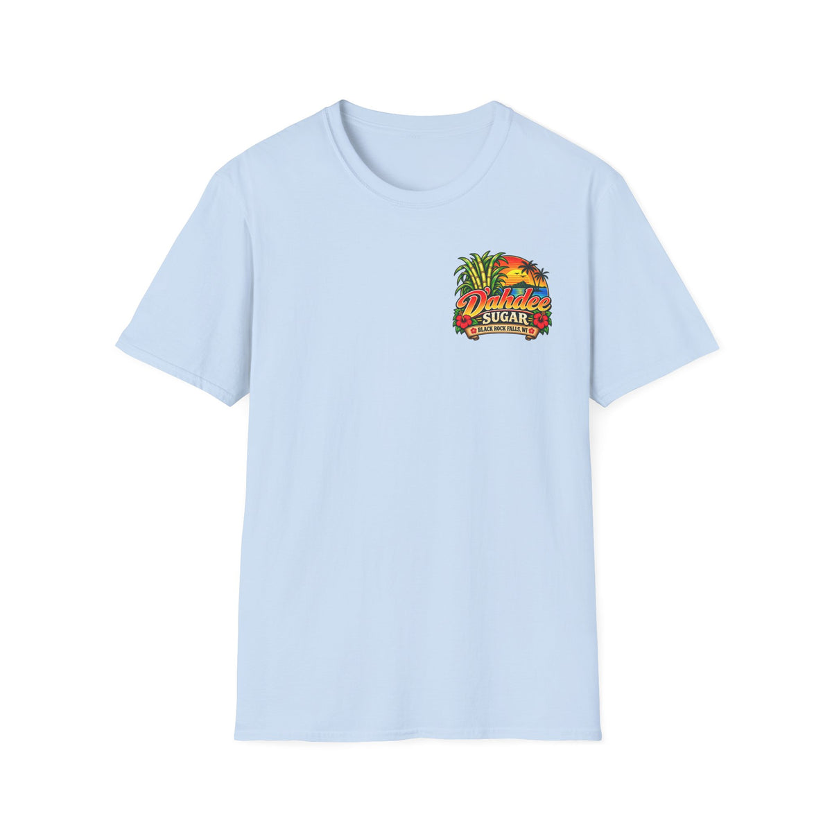 D’ahdee Sugar Company Tropical T-Shirt | Black Rock Falls WI | Vintage Island Graphic Tee