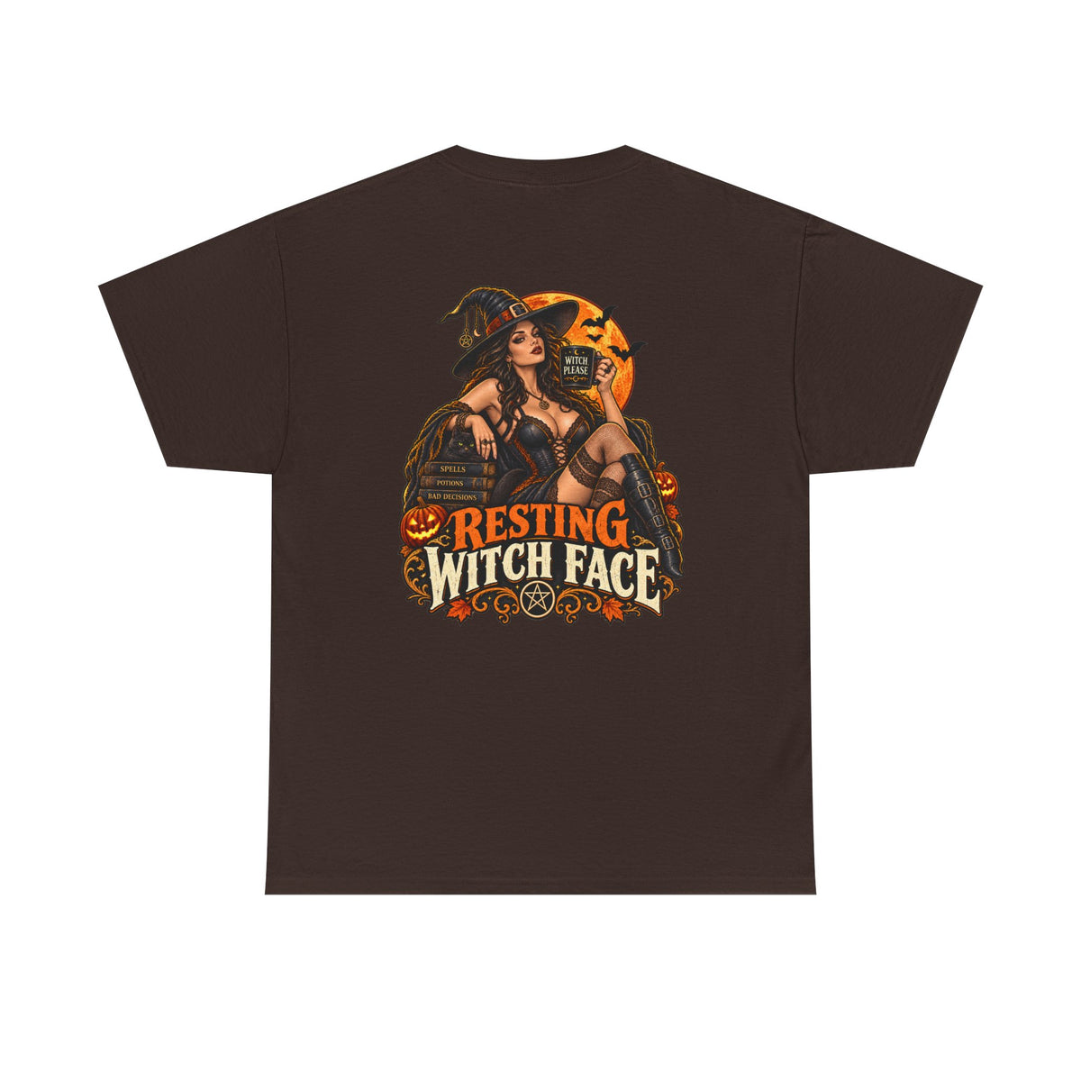 Resting Witch Face – Vintage Halloween Witch T-Shirt