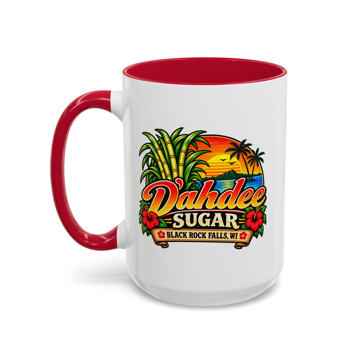 D’ahdee Sugar Company – Tropical Island Coffee Mug | Black Rock Falls, WI | 11oz & 15oz